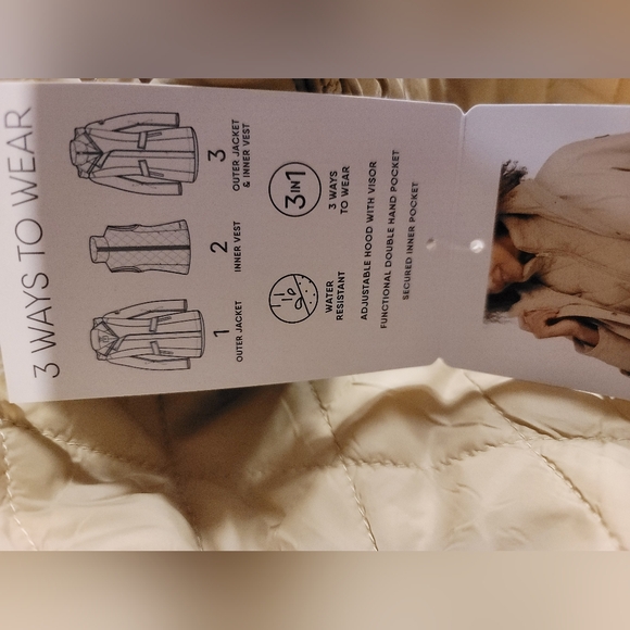 NWT LANDS END 3 in 1 coat/vest jacket  womens Coat  medium womens - Picture 10 of 16